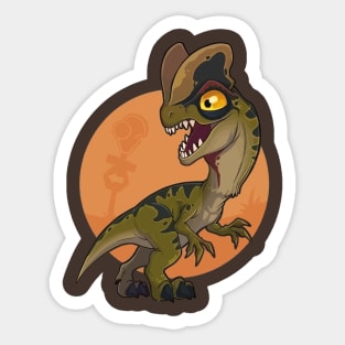 Fierce Dilophosaurus: Ruling the Jungle Sticker